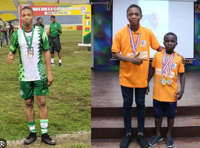 Golden Eaglets Striker Light Eke Shines On and Off the Field, Graduates from Secondary School with Flying Colors