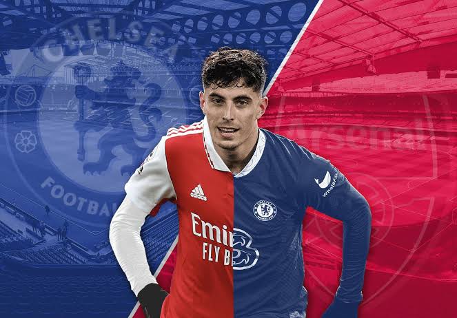 Kai Havertz and thirteen other players who have played for Chelsea and Arsenal