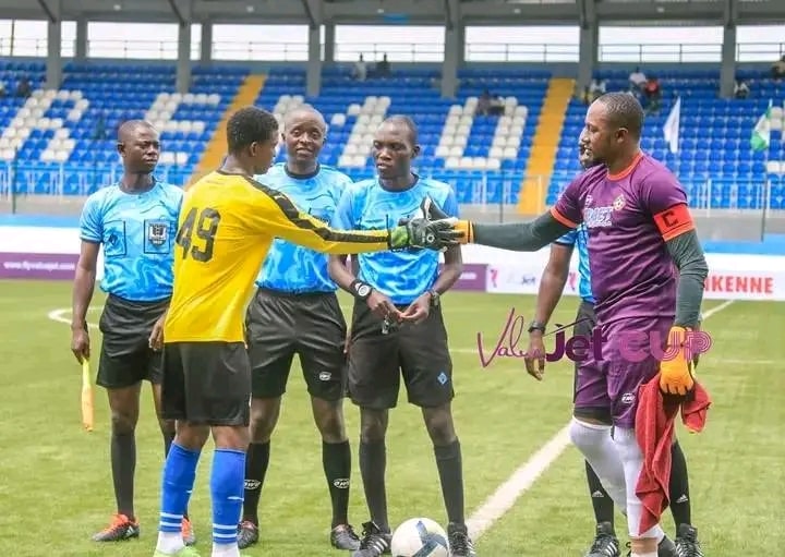 Aiyenugba goalkeeping family headline ValueJet Pre-season semi-final