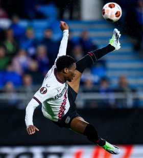 UEL:  Tella scores his first goal in a Bayer Leverkusen uniform after summer transfer from Southampton :: All Nigeria Soccer