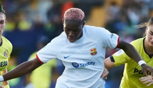 Oshoala nets brace as Barcelona Femeni stroll to big win