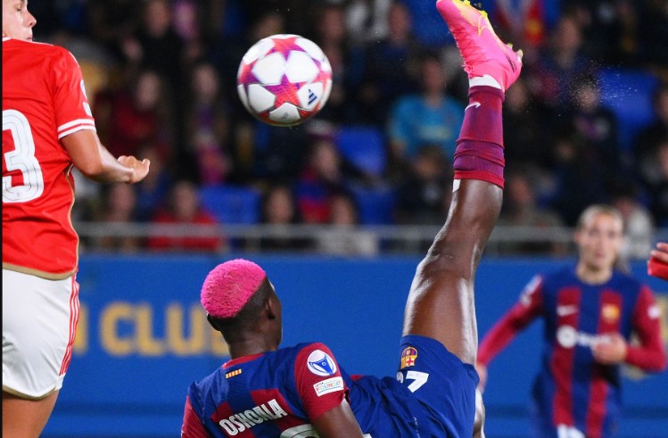 VIDEO: Oshoala’s Goal of the Season Candidate in Barcelona’s 5-0 Win over Benfica
