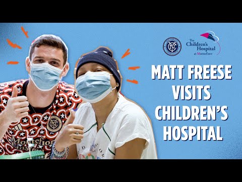 Matt Freese visits Children’s Hospital at Montefiore