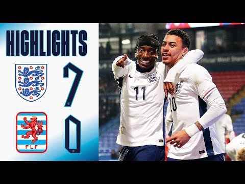 England U21 7-0 Luxembourg U21 | Clinical Young Lions Put SEVEN Past Luxembourg | Highlights