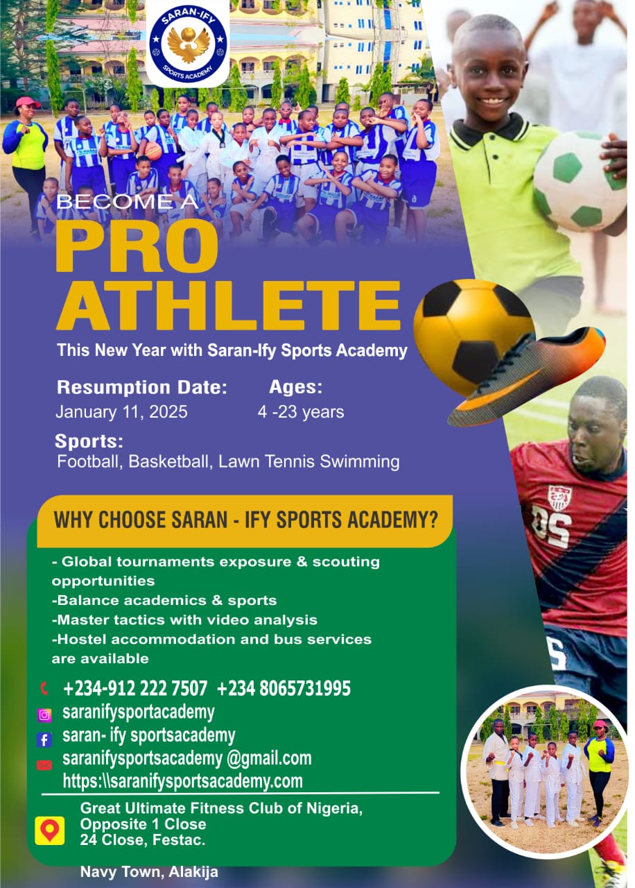 Saran-Ify Sports Academy Opens New Home in Festac, Expanding Training Opportunities