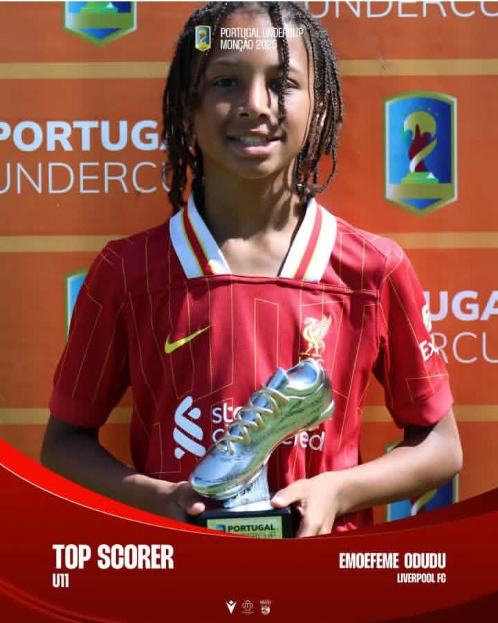 Emoefeme Odudu Named Top Scorer as Liverpool U11s Win Portugal UnderCup MONAÇÃO
